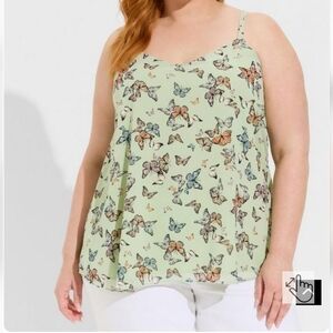 🆕️🦋 1X BUTTERFLY MINT GREEN CHIFFON SWING CAMI 🦋